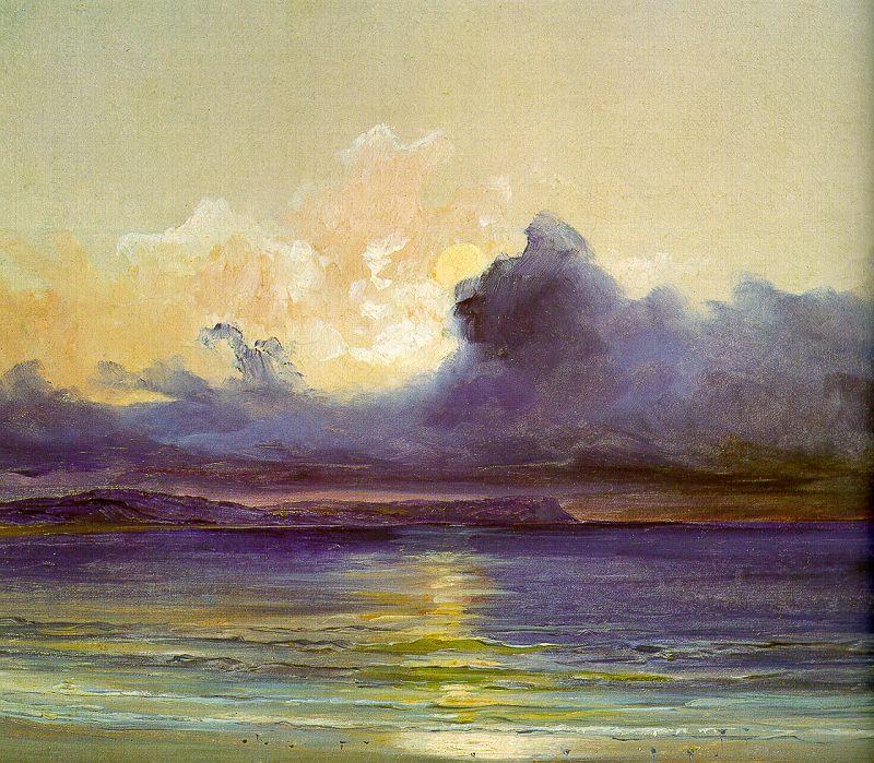 Charles Blechen Sunset at Sea oil painting image